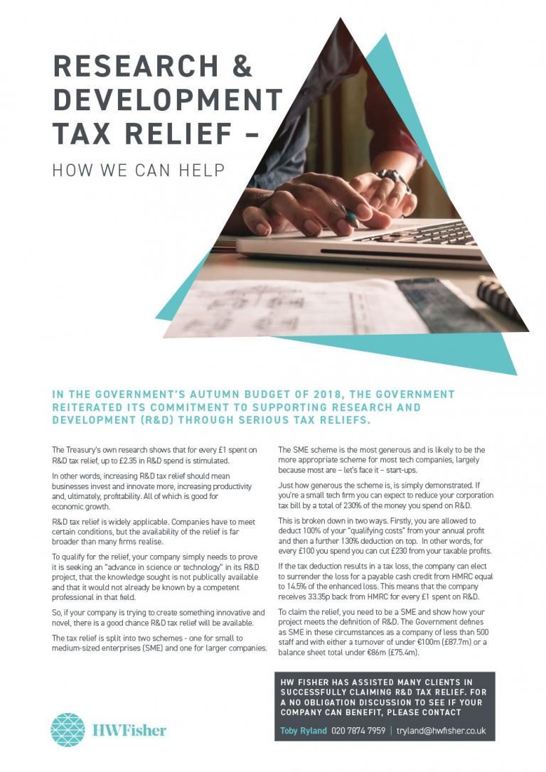 Research & Development: Tax Relief